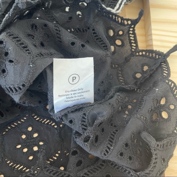 Hemant & Nandita Anthropologie Marva Off Shoulder Black Embroidered Top XS - Picture 14 of 14